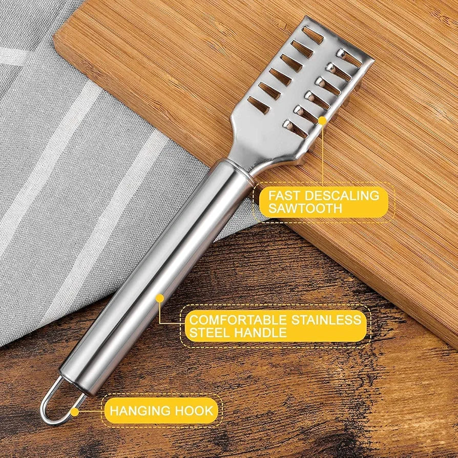 Fish Scale Remover Scrapper Scaler Cutter Cleaning Tools for Kitchen Home(2 piece)